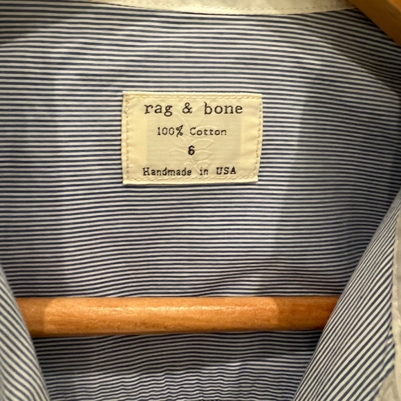 Rag and bone blue and white tonenick top. - Picture 2 of 3